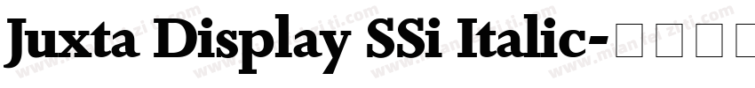 Juxta Display SSi Italic字体转换